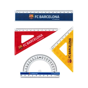 Лінійка Kite набір: лінійка 15 см, 2 косинця, транспортир FC Barcelona (BC25-282) зображення 1