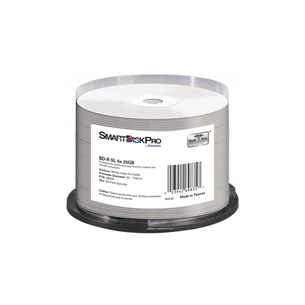 Диск BD SmartDisk PRO BD-R 25GB 6X White InkJet Printable WRAP(22-118 мм) 50шт (69835) зображення 1