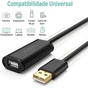 Дата кабель USB 2.0 AM to AF 20.0m Active black Ugreen (10324) - уменьшенное изображение 2