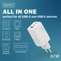 Зарядний пристрій Digitus 2xUSB-C + 1xUSB 67W GaN (DA-10303) - preview 4