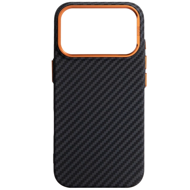 Чохол до мобільного телефона Armorstandart LikeCarbon2 SE MagCase Apple iPhone 17 Pro Black Orange (ARM89161) - зображення 1