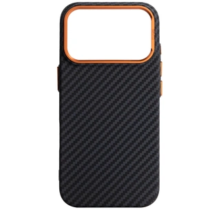 Чохол до мобільного телефона Armorstandart LikeCarbon2 SE MagCase Apple iPhone 17 Pro Black Orange (ARM89161) зображення 1