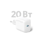 Зарядний пристрій Anker PowerPort 20W USB-C + cable USB-C White (B2347G21) - уменьшенное изображение 2