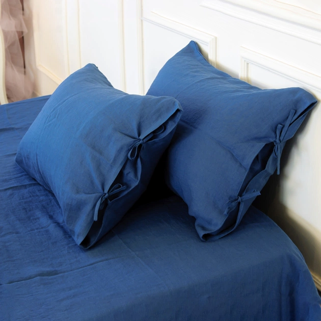 Наволочка MirSon Льон Natural Linen 50х70 Bluebottle (2200005372159) - изображение 1