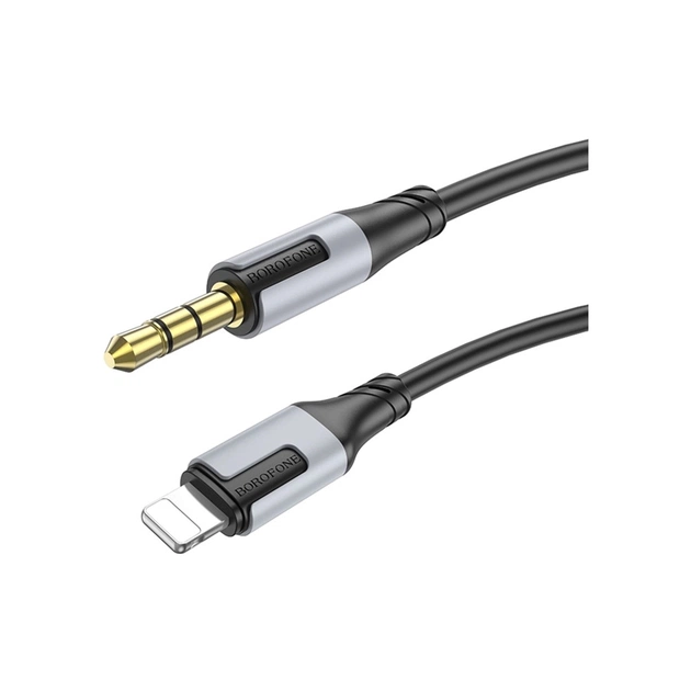 Кабель мультимедийный Lightning to 3.5mm M 1.0m black BOROFONE (6941991108327) - изображение 1