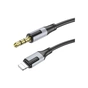 Кабель мультимедійний Lightning to 3.5mm M 1.0m black BOROFONE (6941991108327) - зменшене зображення 1