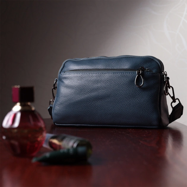 Сумка Vintage З натуральної шкіри Синя (22600) - зображення 11