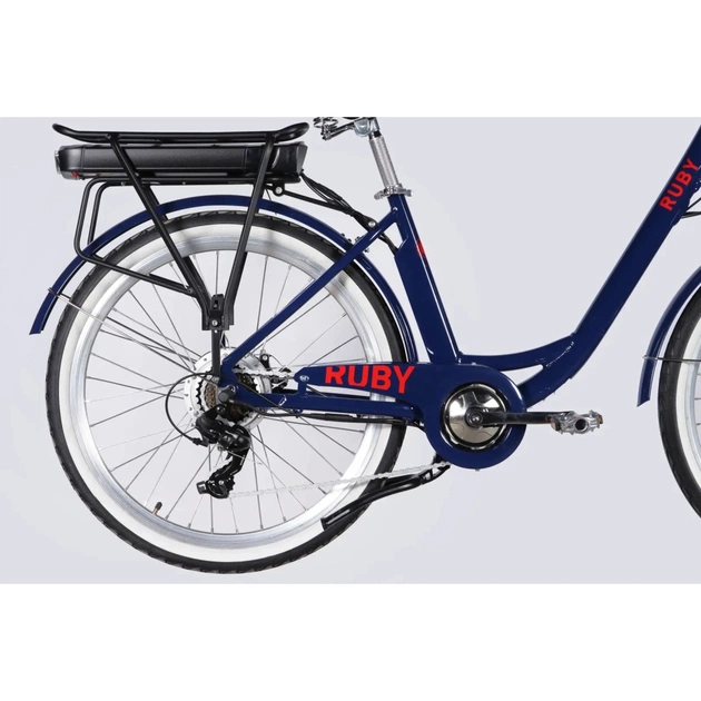 Електровелосипед Dorozhnik 26" eRUBY DD FR рама-17" 36B 13А*г 500Вт 2026 темно-синій (ELB-D-26-299) - picture 4