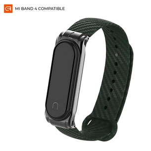Ремінець до фітнес браслета Armorstandart Carbon Silicone Series для Xiaomi Mi Band 4/3 Khaki (ARM55194) зображення 1