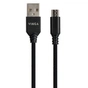 Дата кабель USB 2.0 AM to Micro 5P nylon 1m black Vinga (VCPDCMBN21BK) - зменшене зображення 2