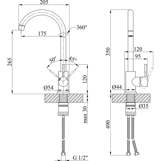 Смеситель Kroner Klassisch-GRA035 (CV023005) - изображение 10