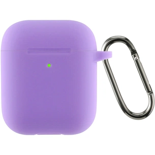 Чохол для навушників Armorstandart Ultrathin Silicone Case With Hook для Apple AirPods 2 Purple (ARM59690) зображення 1