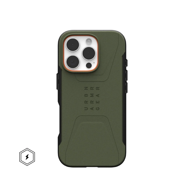 Чохол до мобільного телефона UAG iPhone 16 Pro Civilian Magsafe Olive Drab (114444117272) - изображение 1