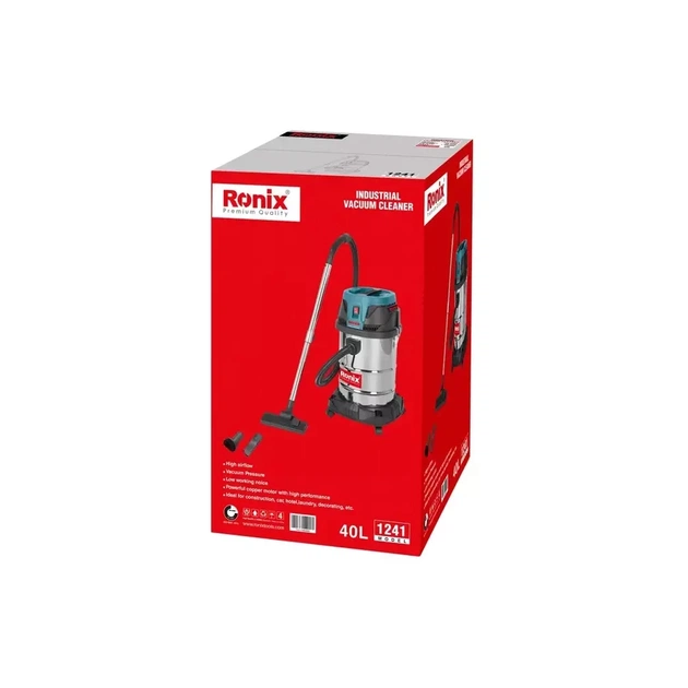 Пилосос будівельний Ronix 40л, 1400Вт (1241) - picture 10