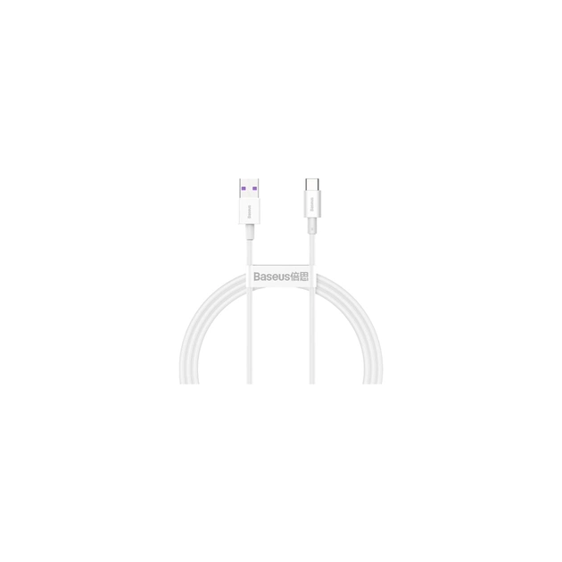 Дата кабель USB 2.0 AM to USB-C 1.0m 3A White Baseus (CATYS-02) - изображение 1