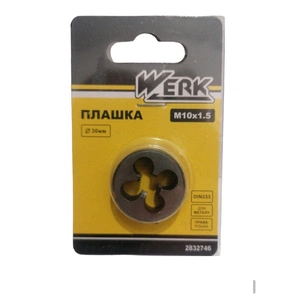 Плашка Werk M10x1.5,30x11мм, 1шт. (122722) зображення 1