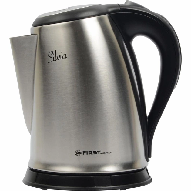 Електрочайник First без ПДВ FA-5410 Steel/Black - зображення 1