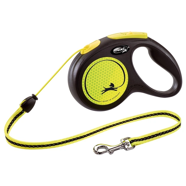 Повідок для собак Flexi New Neon M трос 5 м (жовтий) (4000498025222) - изображение 1