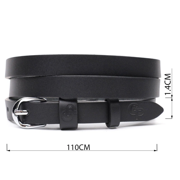 Ремінь Grande Pelle Жіночий з натуральної шкіри Чорний (11693) - зображення 3