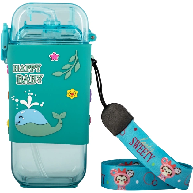 Поїльник-непроливайка Baby Team З силіконовою трубочкою та ремінцем 225 мл (4824428050913) - изображение 2