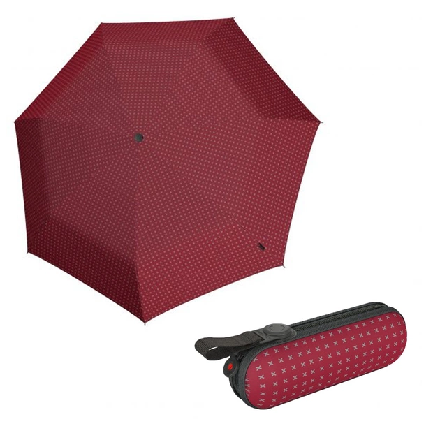 Парасоля Knirps X1 Manual 2Cross Red Ecorepel (Kn95 6010 8482) - изображение 1