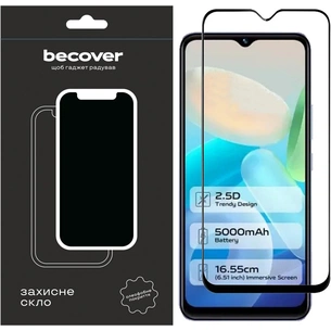 Скло захисне BeCover Vivo Y02/Y02A Black (709275) зображення 1