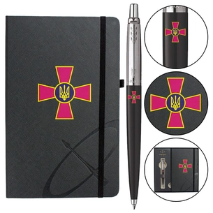 Ручка кулькова Parker JOTTER 17 Originals ARMY Black CT BP Емблема ЗСУ + блокнот Parker + подар.упаковка (15632b24_W0010u) зображення 1