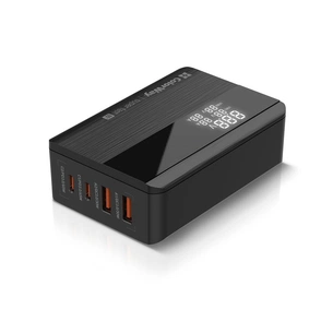 Зарядний пристрій ColorWay Power Delivery (2USB-A + 2USB TYPE-C) (65W) black (CW-CHS040PD-BK) зображення 1