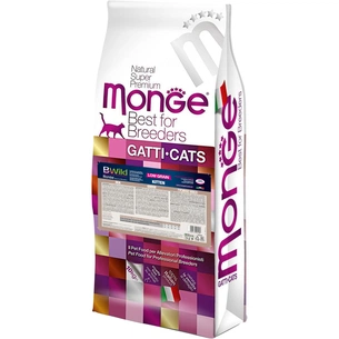 Сухий корм для кішок Monge Cat Bwild Low Grain Kitten М'ясо гусака 10 кг (8009470005180) зображення 1