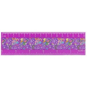 Лінійка ZiBi 15см "ORNAMENT", plastic, violet, blister (ZB.5604-07) зображення 1