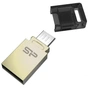 USB флеш накопичувач Silicon Power 16Gb Mobile X10 , OTG, Champague (SP016GBUF2X10V1C) - зменшене зображення 3
