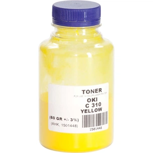 Тонер OKI C310/330/510/530, Glossy, 60г Yellow AHK (1501448) зображення 1