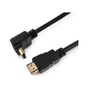Кабель мультимедійний HDMI M to HDMI M 1.5m V1.4 90° corner black Merlion (YT-HDMI(M)/(M)HS-1.5m-90°) - зменшене зображення 4