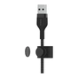 Дата кабель USB 2.0 AM to Lightning 1.0m black Belkin (CAA010BT1MBK) - зменшене зображення 4