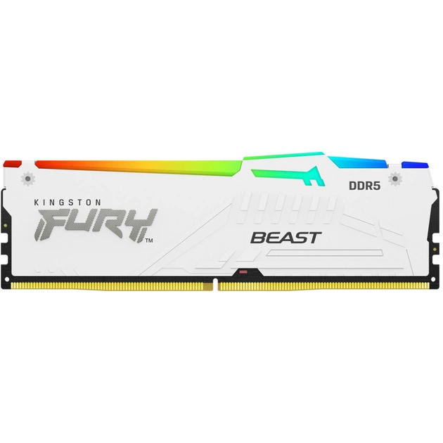 Модуль памяти для компьютера DDR5 32GB 6000 MHz Beast AM5 RGB White Kingston Fury (ex.HyperX) (KF560C36BWEA-32) - изображение 1
