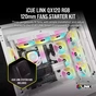 Кулер до корпусу Corsair iCUE Link QX120 RGB PWM PC Fans Starter Kit with iCUE Link System Hub W (CO-9051006-WW) - зменшене зображення 12