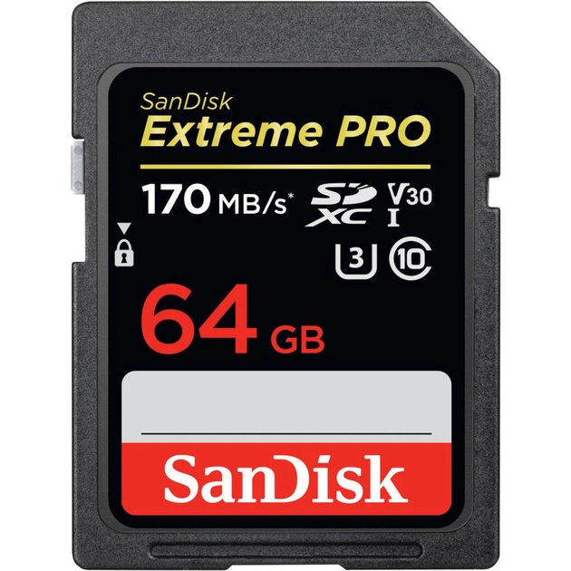 Карта пам'яті SanDisk 64GB SDXC class 10 V30 UHS-I U3 Extreme Pro (SDSDXXY-064G-GN4IN) - зображення 1