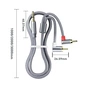 Кабель мультимедійний 3.5mm M to 2xRCA M 2.0m 90° corner Essager (EYPWT-MYA0G-P) - зменшене зображення 3