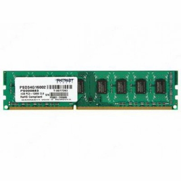 Модуль пам'яті для комп'ютера DDR3 4GB 1600 MHz Patriot (PSD34G16002) - зображення 1