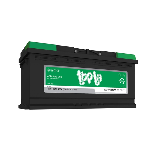 Аккумулятор автомобильный Topla 105 Ah/12V AGM Euro (114 105) - изображение 1