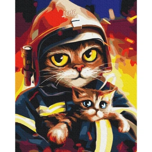 Картина по номерам ZiBi Котик ДСНС ©Маріанна Пащук 40*50 см (ZB.64055) зображення 1