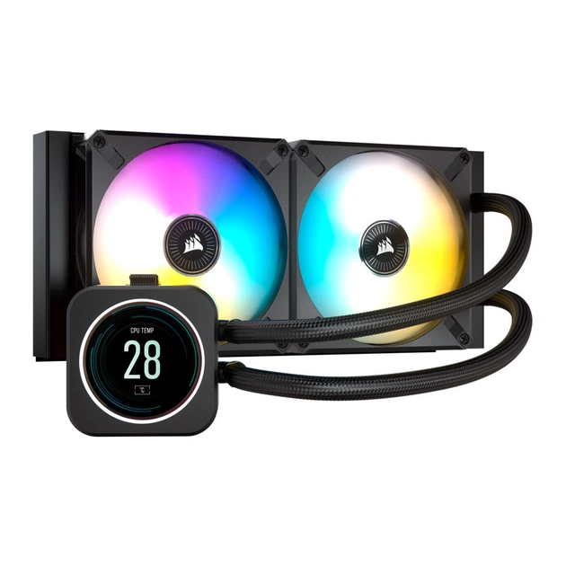 Система рідинного охолодження Corsair iCUE H100i Elite LCD Display Liquid CPU (CW-9060061-WW) - изображение 1
