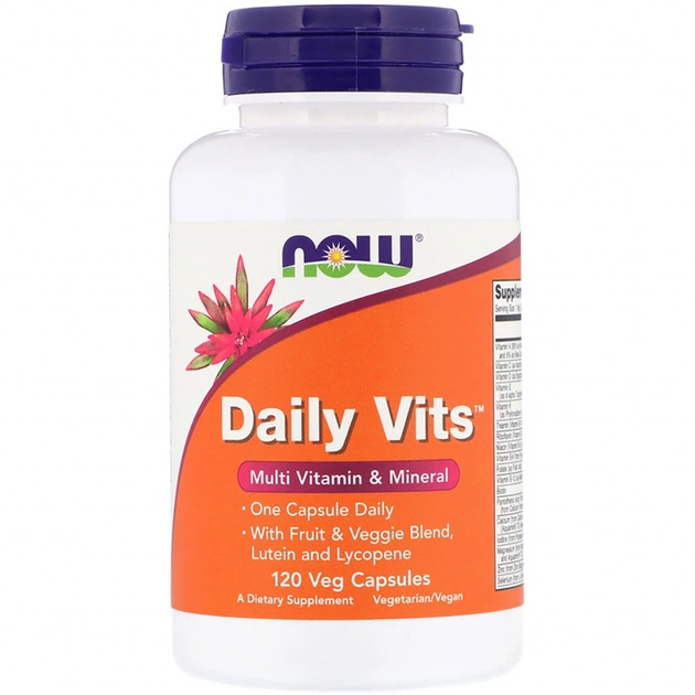 Мультивітамін Now Foods Мультивітаміни, Daily Vits, Multi Vitamin & Mineral, 120 кап (NOW-03776) - зображення 1