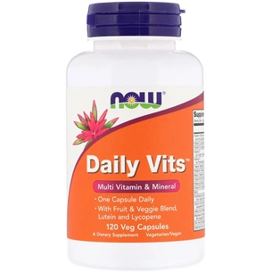 Мультивітамін Now Foods Мультивітаміни, Daily Vits, Multi Vitamin & Mineral, 120 кап (NOW-03776) зображення 1