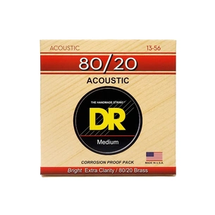 Струни для гітари DR Strings HI-BEAM Acoustic 80/20 Bronze - Medium (13-56) (HA-13) зображення 1