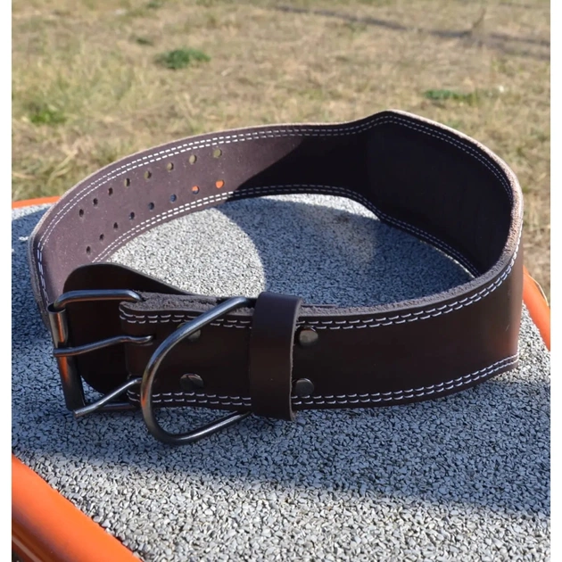 Атлетичний пояс MadMax MFB-246 Full leather шкіряний Chocolate Brown S (MFB-246_S) - picture 8