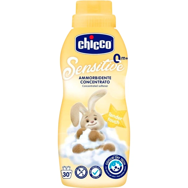 Кондиціонер для білизни Chicco Sensitive Tender Touch Дитячий пом'якшувач 750 мл (8058664122332) - зображення 1