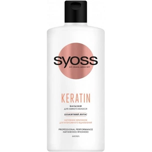 Кондиціонер для волосся Syoss Keratin з блакитним лотосом для ламкого волосся 440 мл (4015100338980/9000101278217) зображення 1