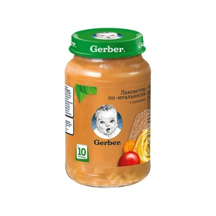 Дитяче пюре Gerber Ласощі по-італійськи, 190 г (7613036460941) зображення 1