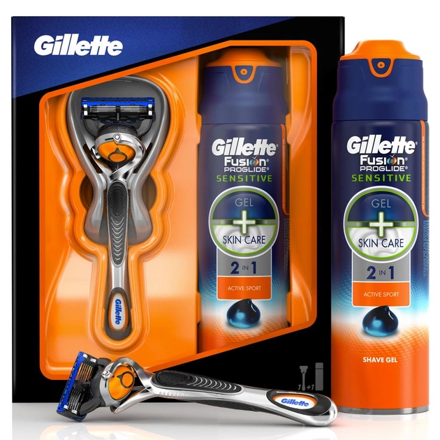 Набір для гоління Gillette Бритва Fusion ProGlide Flexball+Гель для бритья Sport 170 мл (7702018423453) - picture 4